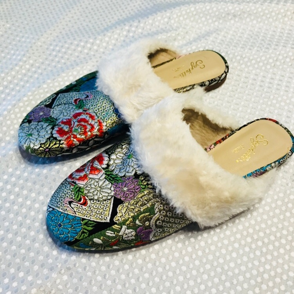 Seychelles Brocade Mules